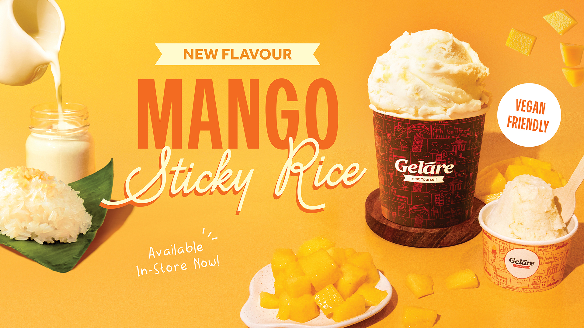 Mango Sticky Rice Ice Cream